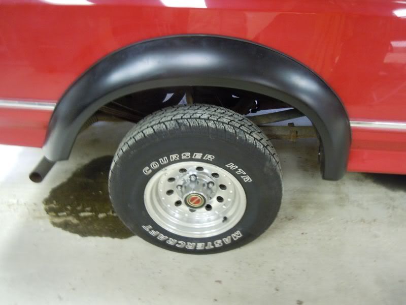 pics of fender flares on stock height and tire obs Ford Power Stroke